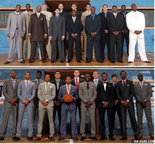 20세기와 21세기의 양복패션차이