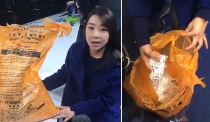 차움병원에서 파쇄한 종이 퍼즐 맞추는 JTBC 기자들...