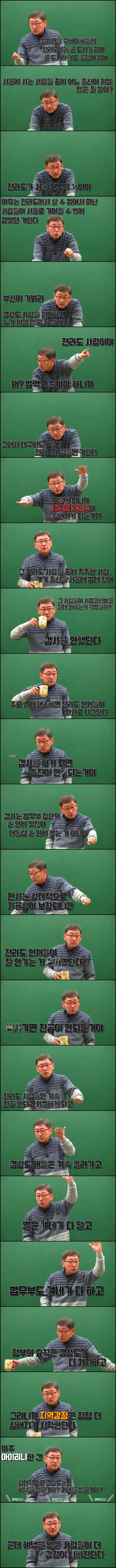 지역감정을 조장하는 사람들