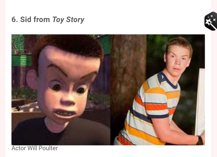 디즈니 캐릭터 실존 인물  설?