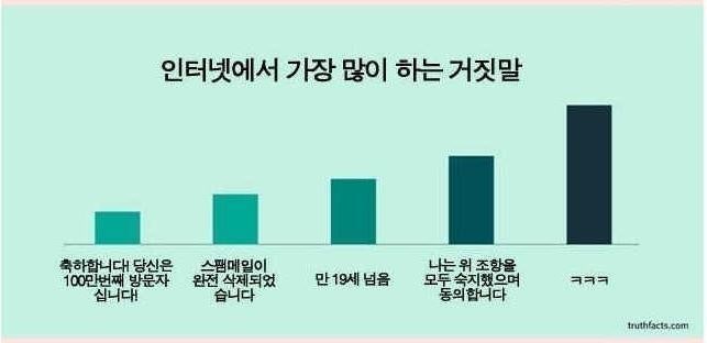 인터넷에서 가장많이하는 거짓말
