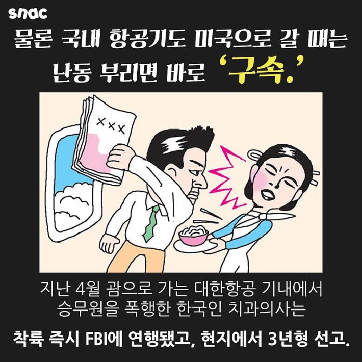 대한항공 기내 난동 "