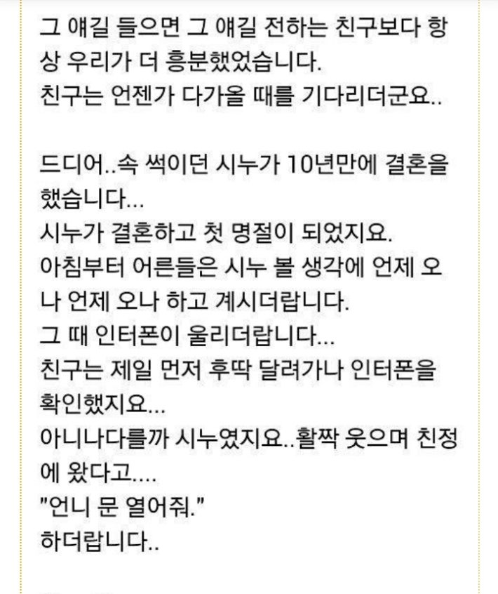 시누이에게 복수