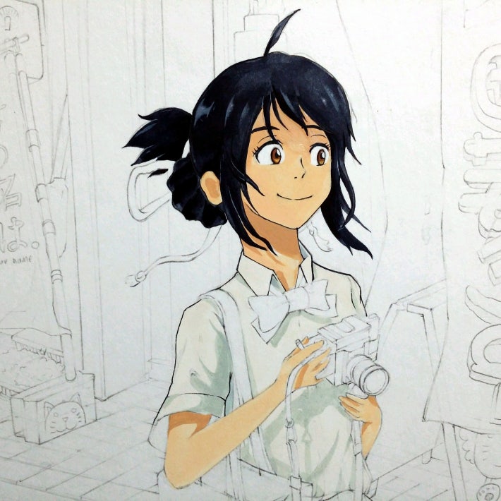 너의이름은 미츠하를 그려봤어요!