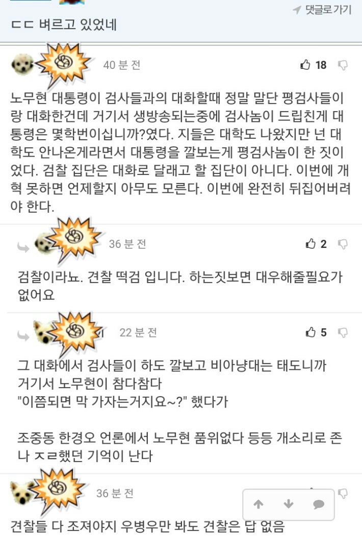 조국:사람을 무는 개가 물에 빠졌을 땐