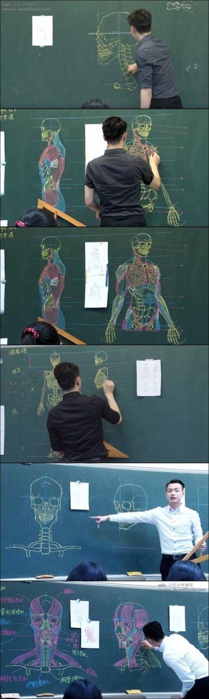 타이완 교사의 칠판 그림 수준.jpg