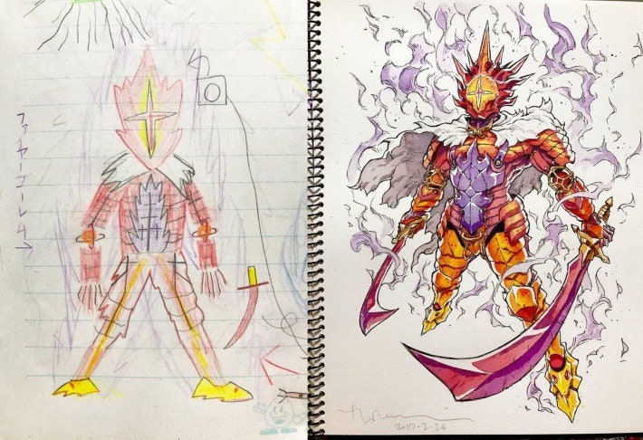 아들 그림을 승화시켜주는 아빠