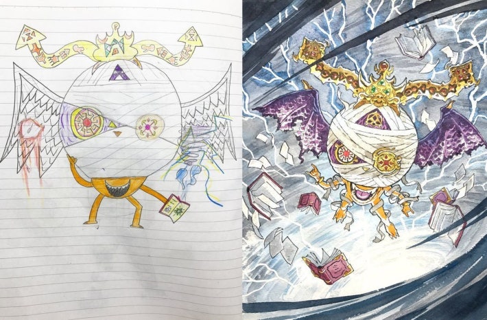 아들 그림을 승화시켜주는 아빠