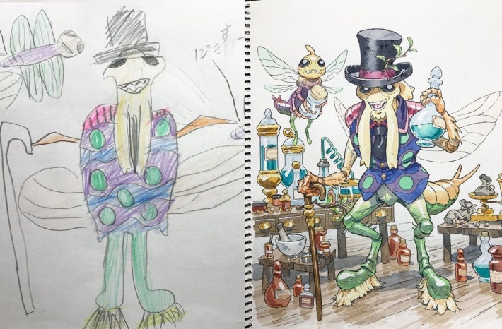 아들 그림을 승화시켜주는 아빠