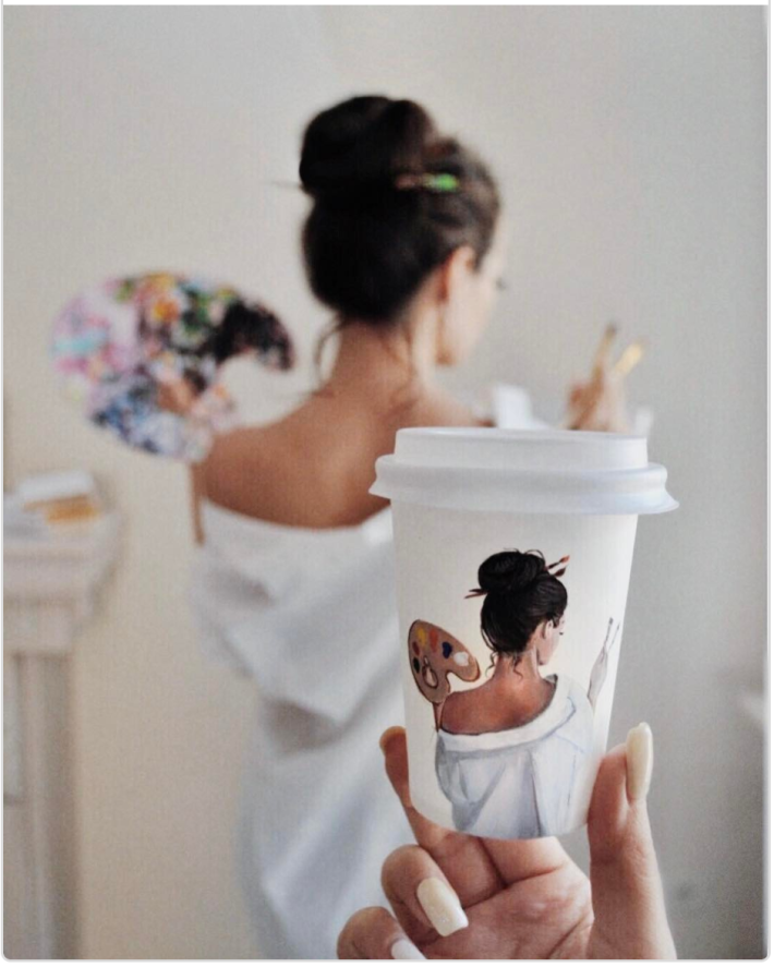 종이컵 그림 예술