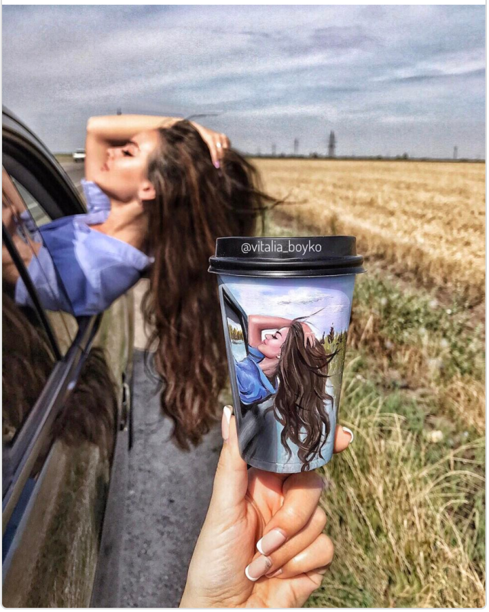 종이컵 그림 예술