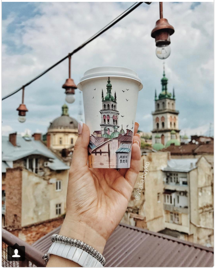 종이컵 그림 예술