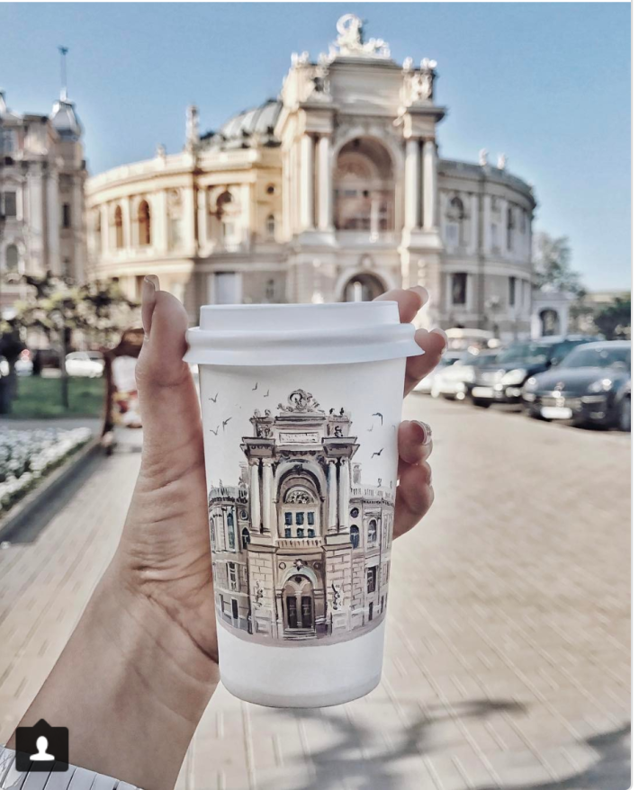 종이컵 그림 예술