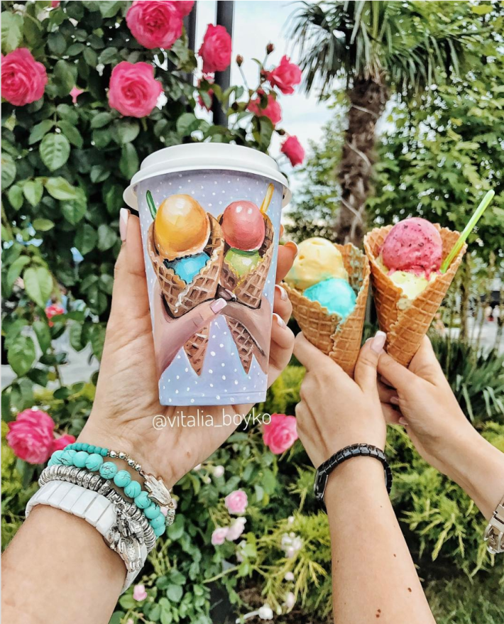 종이컵 그림 예술