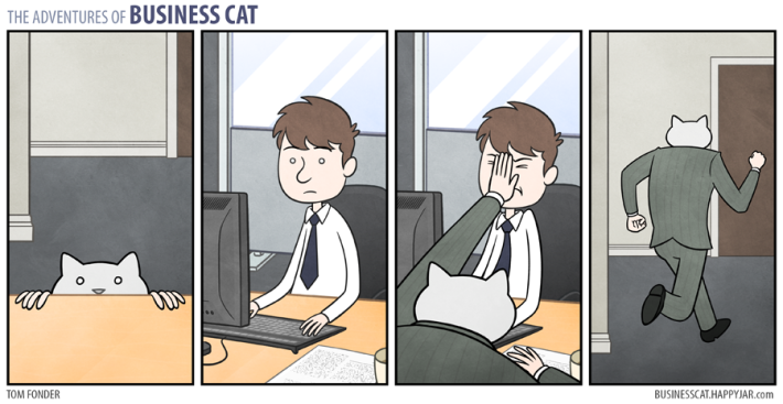 고양이가 기업 CEO인 만화