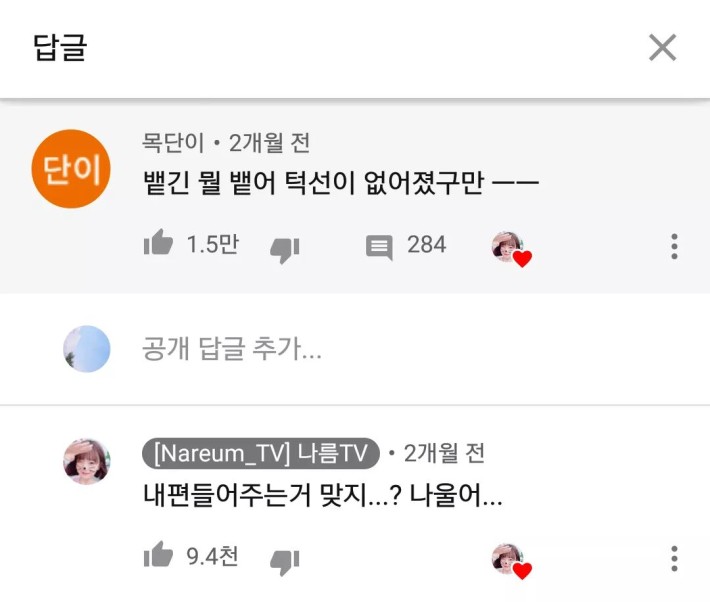 논란에 팬이 편들어주는 댓글 달아줬는데